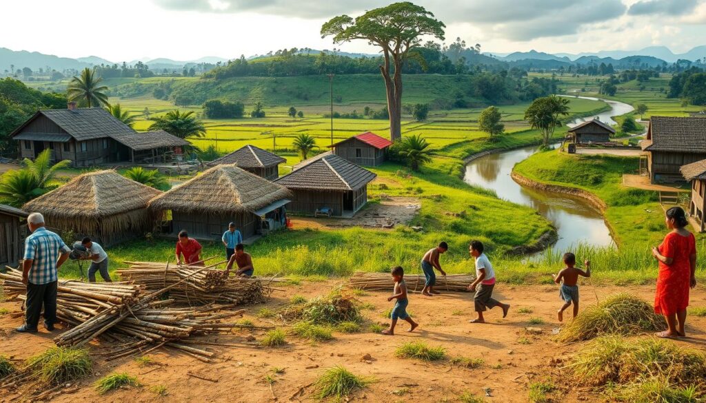 budaya gotong royong di desa